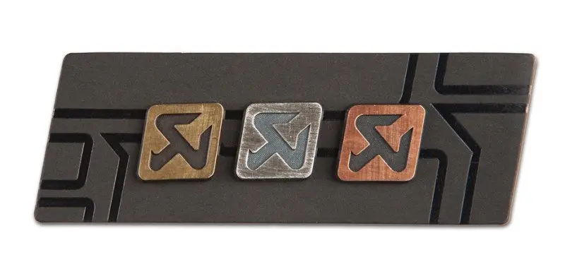 Akrapovič Large Copper/Silver/Brass Decorative Pin Set 1