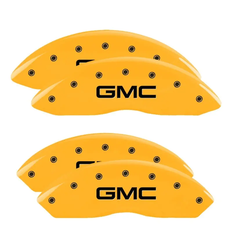 Mgp Engraved Caliper Covers – Yellow & Black Finish For 2016 Gmc Savana 3500 (Front & Rear) 2