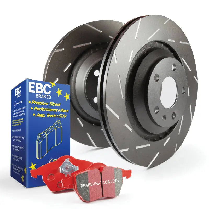 Ebc S4 Premium Brake Kit — Redstuff Pads + Usr Drilled & Slotted Rotors 2