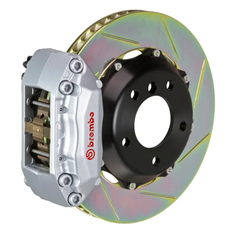 Brembo Front Gt Big Brake Kit For 2011–2016 Honda Cr-Z – 4-Piston Calipers With Slotted 328X28Mm Two-Piece Rotors (Silver Finish) 1