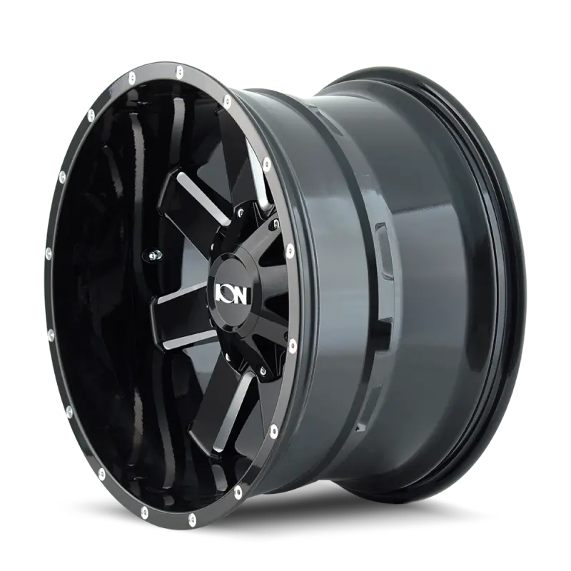 Ion Type 141 20X10 / 8X180 Bp / -19Mm Offset / 124.1Mm Hub Gloss Black Milled Wheel 1