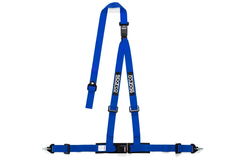 Sparco 2-Inch Blue 3-Point Racing Harness With Double Release Buckle 1