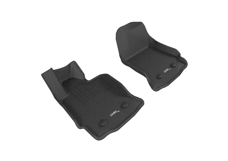 3D Maxpider Kagu-Style First-Row Floor Mats For 2015–2019 Chevrolet Corvette – Black 1