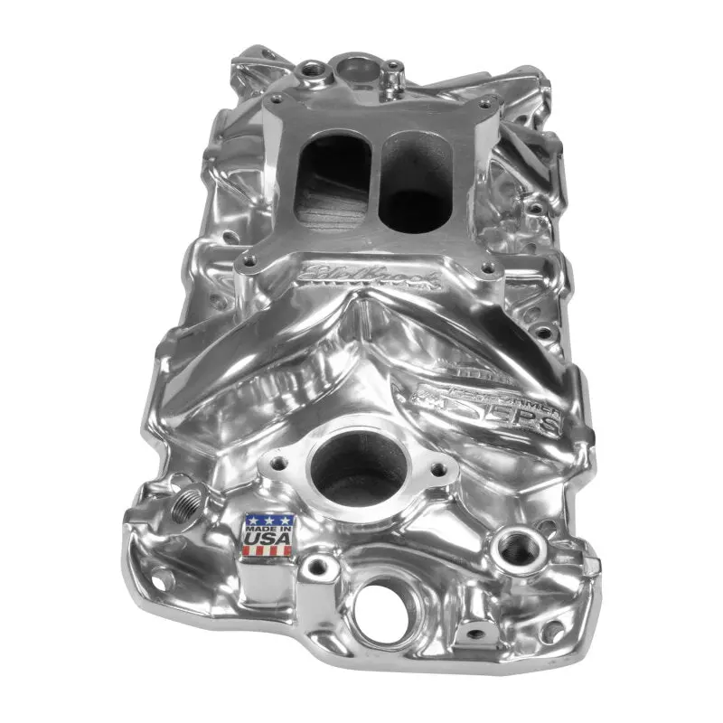 Edelbrock Performer Eps Intake Manifold For Small-Block Chevy — Polished Finish With Integrated Oil Fill Tube 1