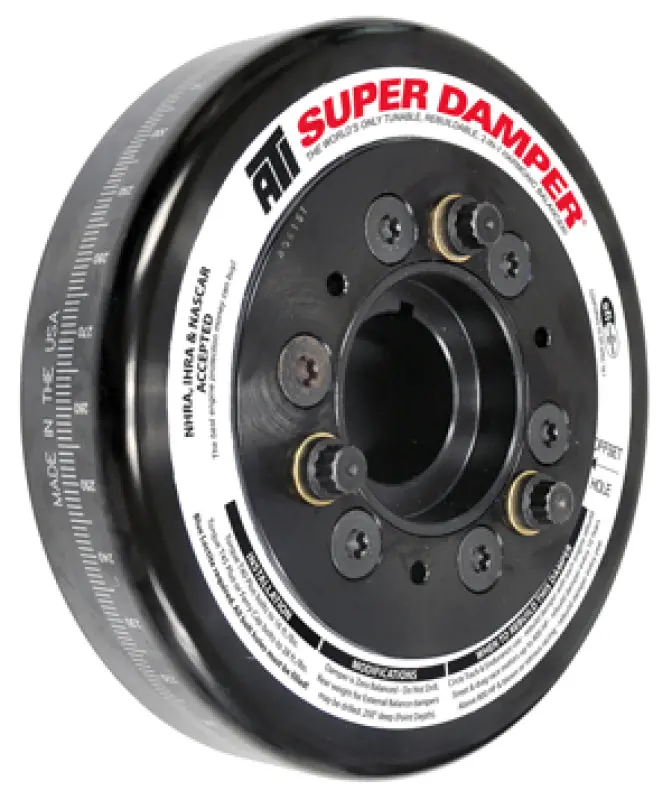 Ati Aluminum Harmonic Damper – 6.325" Diameter, Chevy Small Block W/Big Block 1.600" Snout, C-Bore Front, Dual-Ring Design 1