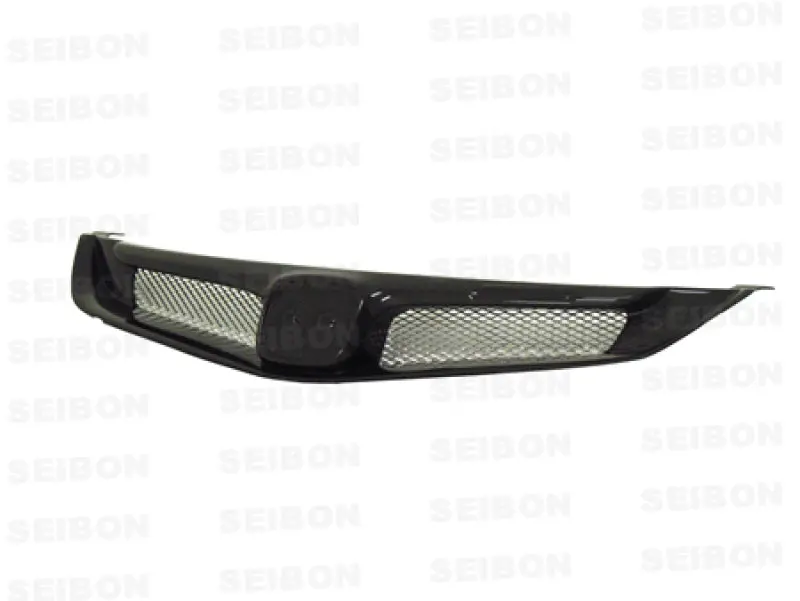Seibon Carbon Fiber Mg-Style Front Grill For 2006–2010 Honda Civic 4-Door & Acura Csx 1