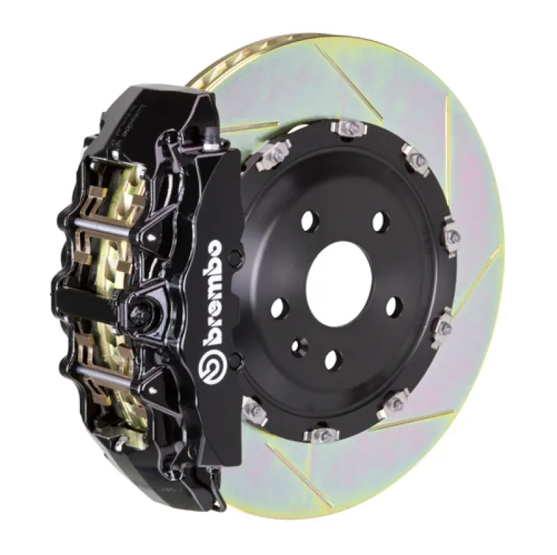 Brembo Front Gt Big Brake Kit For 2017–2023 Bmw 530I & 530I Xdrive – 6-Piston Calipers With 380X34Mm Two-Piece Slotted Rotors (Type 1, Black Finish) 1
