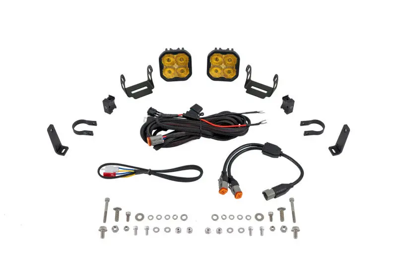 Diode Dynamics Ss3 Pro Led Fog Light Kit – 1.5-Inch Bumper/Roll Bar Mount, Yellow Sae Certified (Pair) 1