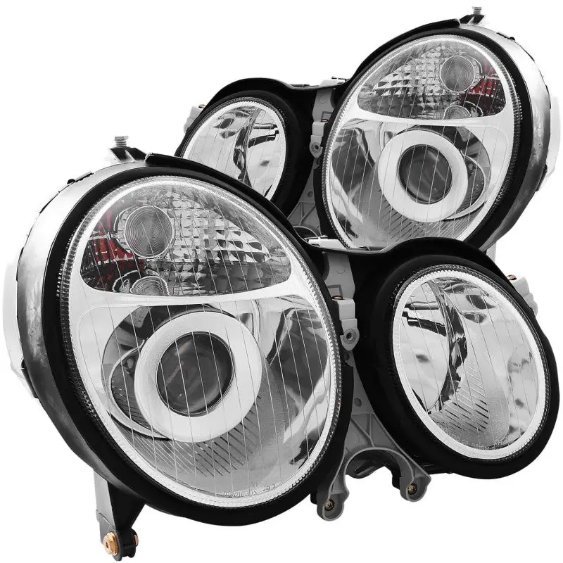 Anzo Projector Headlight Assembly With Chrome Housing For 1999–2002 Mercedes-Benz E-Class (W210) 1