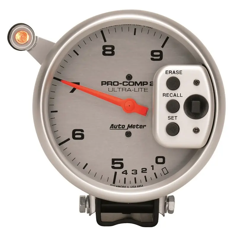 Autometer Ultra-Lite 5" Tachometer – 9000 Rpm Dual-Range, Shift Light & Memory Function 1