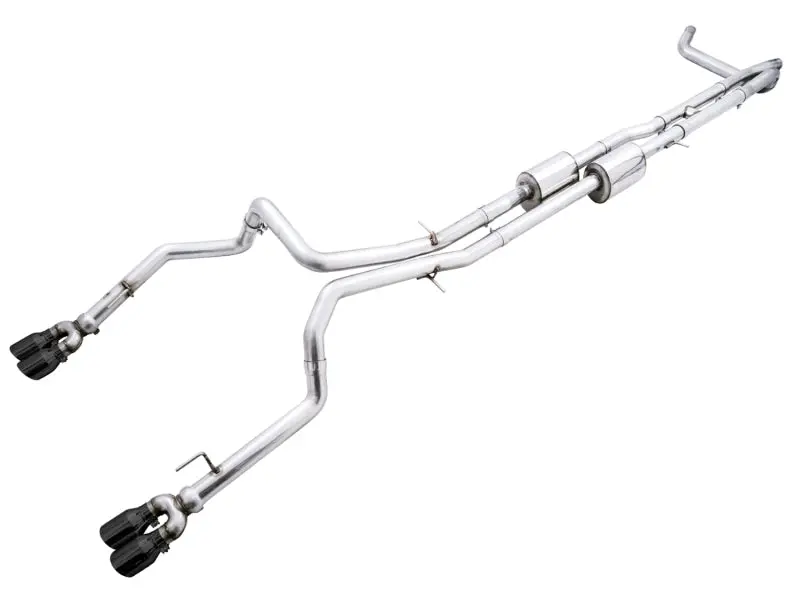Awe Tuning Cat-Back Exhaust For 4Th-Gen Gm 1500 Trucks With 6.2L Engine – Split Rear Exit, Quad Diamond Tips, Bumper Cutouts Required 1