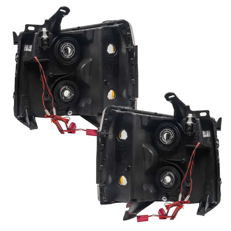Oracle Lighting Pre-Assembled Led Halo Headlights – Round Style With Green Halos For 2007–2013 Chevrolet Silverado 2